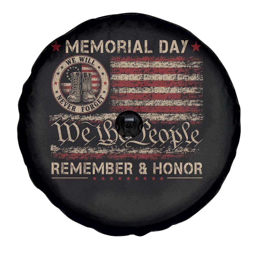 Memorial Day Spare Tire Cover Remember And Honor Red Poppy Flower Military Veteran