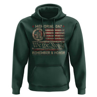 Memorial Day Hoodie Remember And Honor Red Poppy Flower Military Veteran