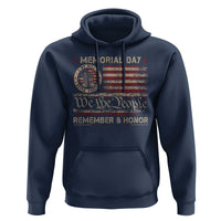 Memorial Day Hoodie Remember And Honor Red Poppy Flower Military Veteran