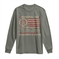 Memorial Day Long Sleeve Shirt Remember And Honor Red Poppy Flower Military Veteran