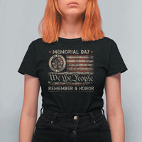 Memorial Day T Shirt For Women Remember And Honor Red Poppy Flower Military Veteran