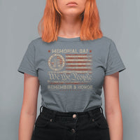 Memorial Day T Shirt For Women Remember And Honor Red Poppy Flower Military Veteran