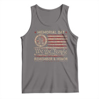 Memorial Day Tank Top Remember And Honor Red Poppy Flower Military Veteran