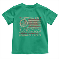 Memorial Day Toddler T Shirt Remember And Honor Red Poppy Flower Military Veteran