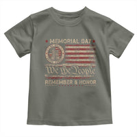 Memorial Day Toddler T Shirt Remember And Honor Red Poppy Flower Military Veteran