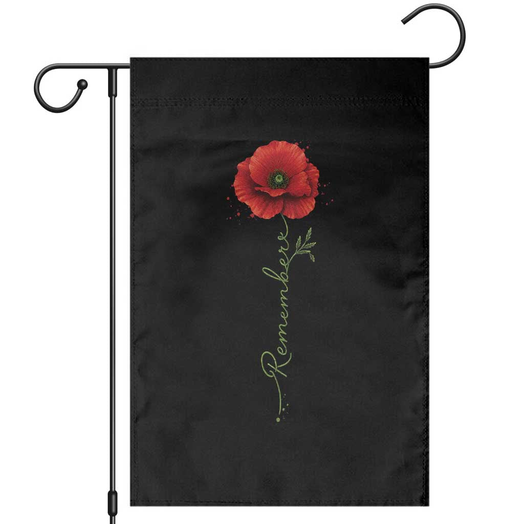 Remember Memorial day Red Poppy Veteran Military Army Garden Flag