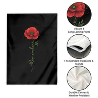 Remember Memorial day Red Poppy Veteran Military Army Garden Flag