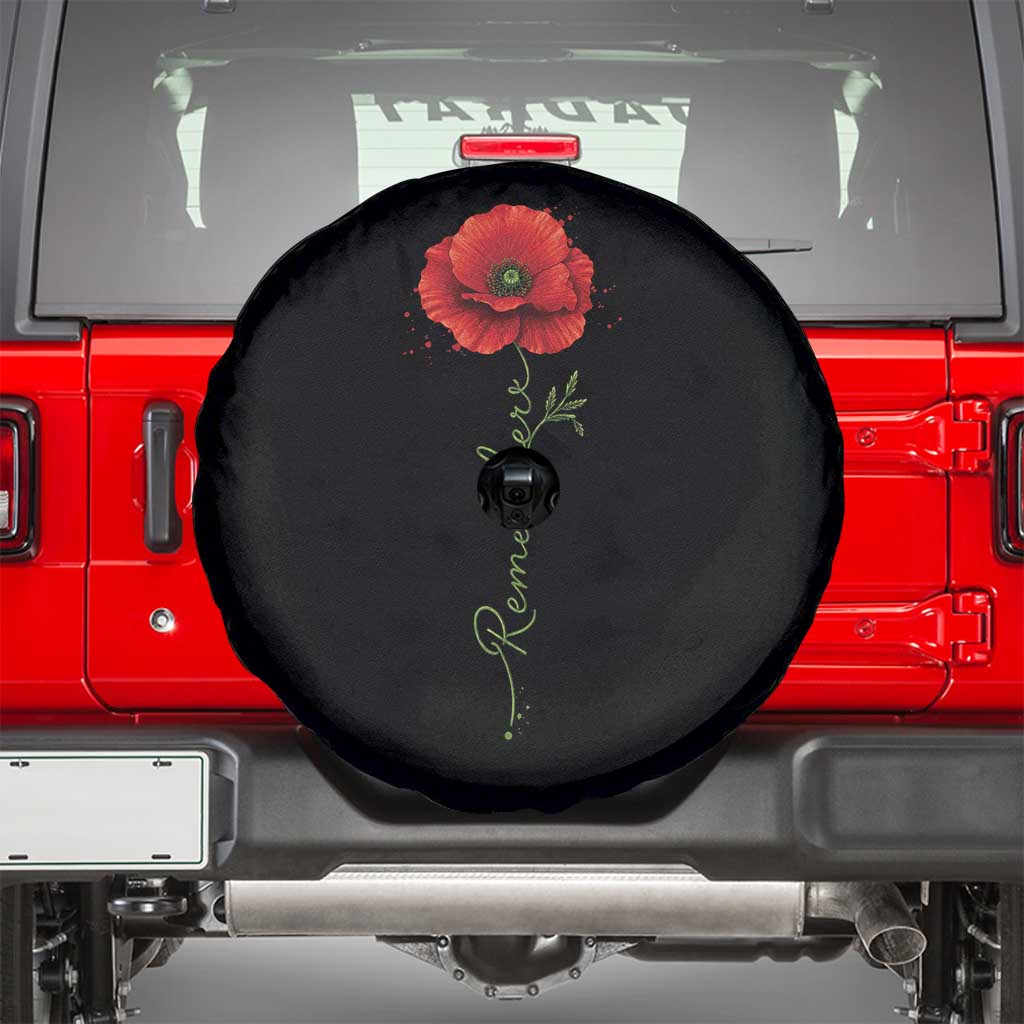 Remember Memorial day Red Poppy Veteran Military Army Spare Tire Cover