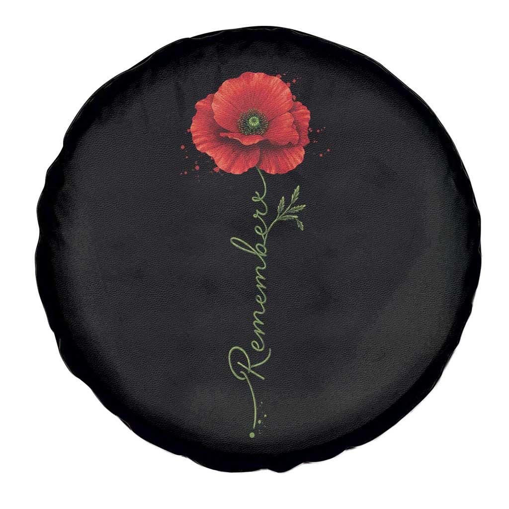 Remember Memorial day Red Poppy Veteran Military Army Spare Tire Cover