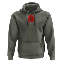 Remember Memorial day Red Poppy Veteran Military Army Hoodie