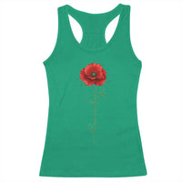 Remember Memorial day Red Poppy Veteran Military Army Racerback Tank Top