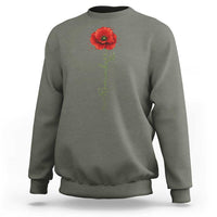 Remember Memorial day Red Poppy Veteran Military Army Sweatshirt
