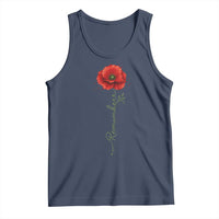 Remember Memorial day Red Poppy Veteran Military Army Tank Top