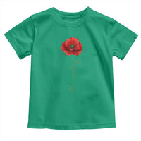 Remember Memorial day Red Poppy Veteran Military Army Toddler T Shirt
