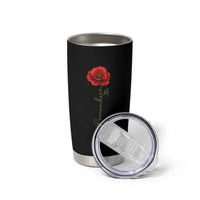 Remember Memorial day Red Poppy Veteran Military Army Tumbler Cup