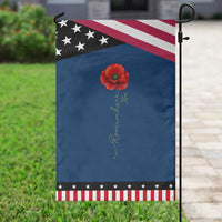 Remember Memorial day Red Poppy Veteran Military Army Patriotic Garden Flag