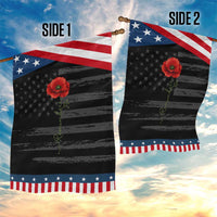 Remember Memorial day Red Poppy Veteran Military Army Patriotic Garden Flag