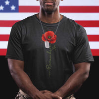 Remember Memorial day Red Poppy Veteran Military Army T Shirt