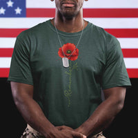 Remember Memorial day Red Poppy Veteran Military Army T Shirt