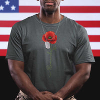 Remember Memorial day Red Poppy Veteran Military Army T Shirt