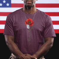 Remember Memorial day Red Poppy Veteran Military Army T Shirt