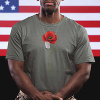 Remember Memorial day Red Poppy Veteran Military Army T Shirt