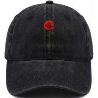 Remember Memorial day Red Poppy Veteran Military Army Washed Cotton Baseball Cap