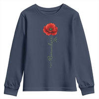 Remember Memorial day Red Poppy Veteran Military Army Youth Sweatshirt