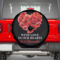 Memorial Day Spare Tire Cover With Love In Our Hearts We Remember Red Poppy Flower