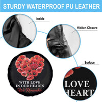 Memorial Day Spare Tire Cover With Love In Our Hearts We Remember Red Poppy Flower