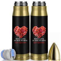 Memorial Day Bullet Tumbler With Love In Our Hearts We Remember Red Poppy Flower
