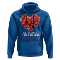 Memorial Day Hoodie With Love In Our Hearts We Remember Red Poppy Flower