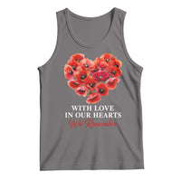 Memorial Day Tank Top With Love In Our Hearts We Remember Red Poppy Flower