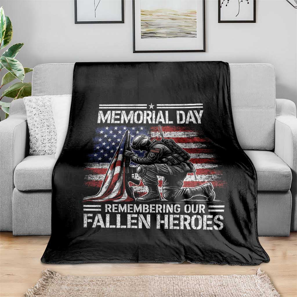 Memorial Day Throw Blanket Remembering Our Fallen Heroes Veteran Day American Flag