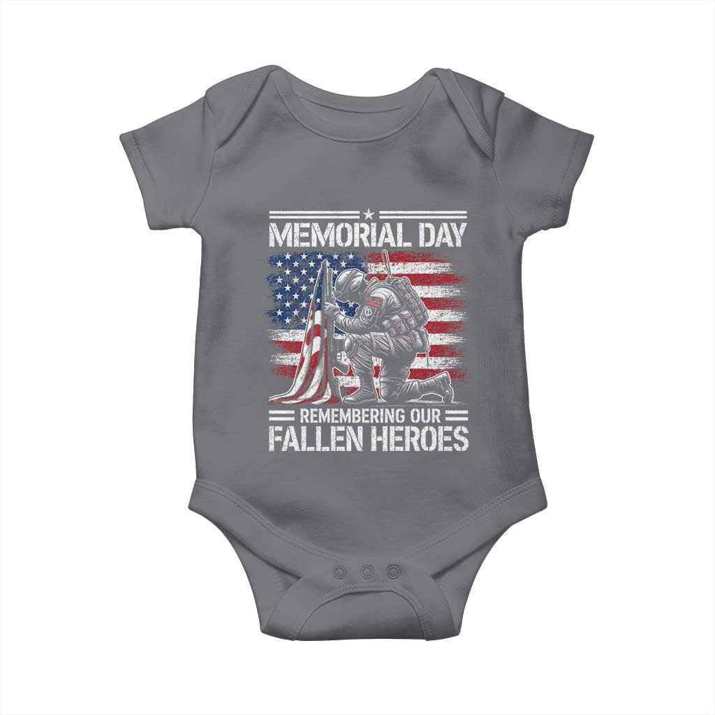 Memorial Day Baby Onesie Remembering Our Fallen Heroes Veteran Day American Flag