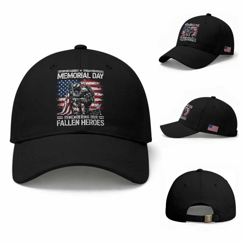 Memorial Day Baseball Cap Remembering Our Fallen Heroes Veteran Day American Flag