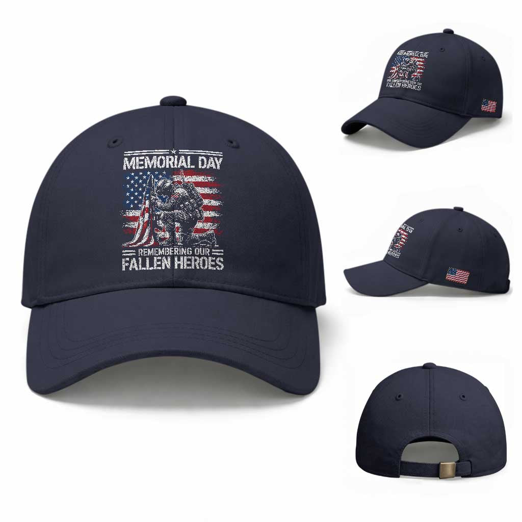 Memorial Day Baseball Cap Remembering Our Fallen Heroes Veteran Day American Flag