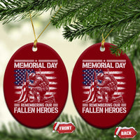 Memorial Day Ceramic Ornament Remembering Our Fallen Heroes Veteran Day American Flag