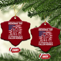 Memorial Day Ceramic Ornament Remembering Our Fallen Heroes Veteran Day American Flag