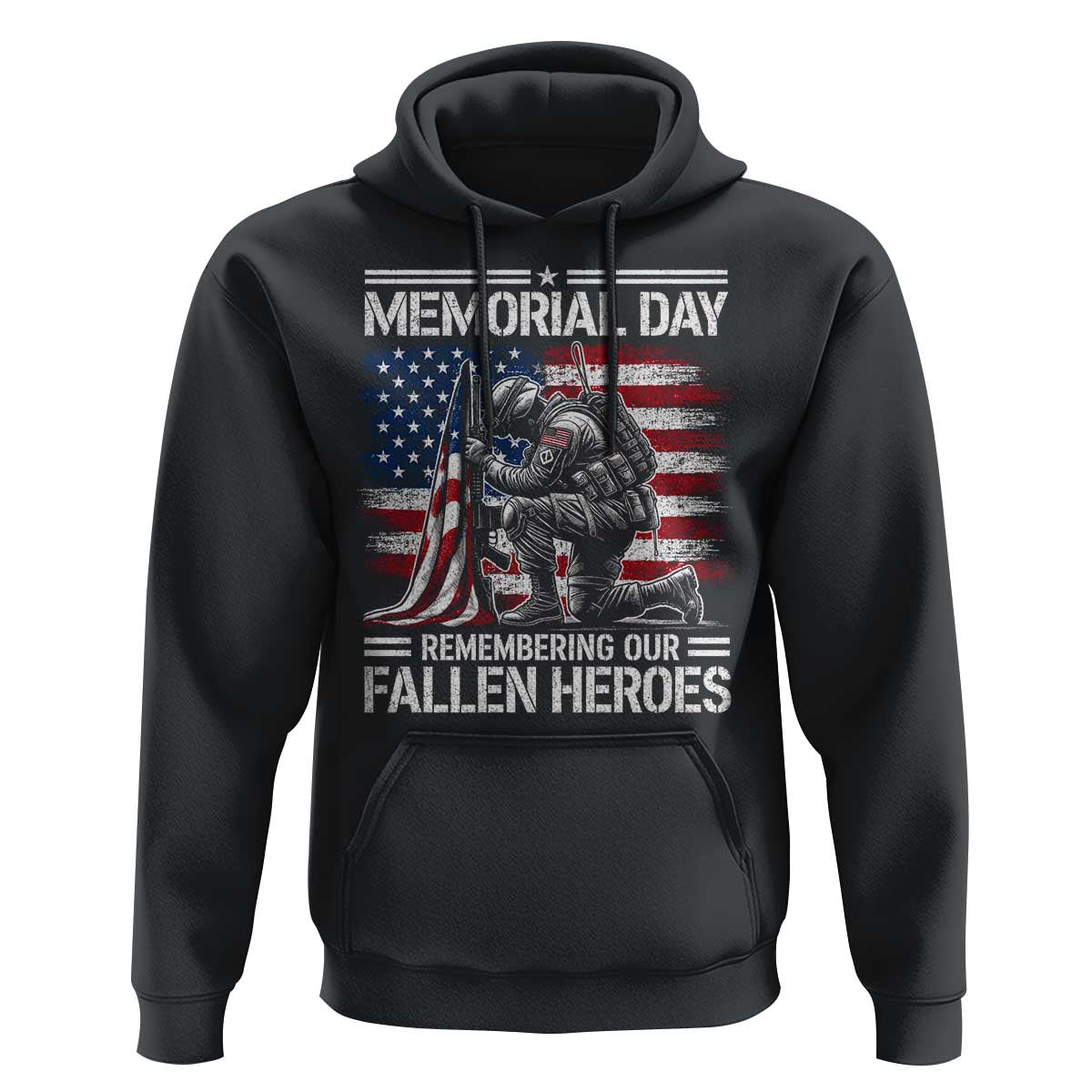 Memorial Day Hoodie Remembering Our Fallen Heroes Veteran Day American Flag