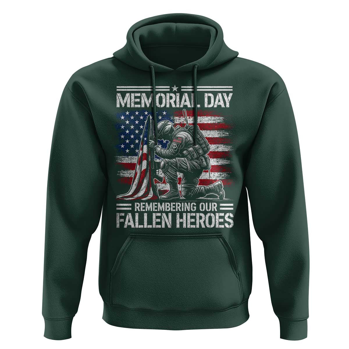 Memorial Day Hoodie Remembering Our Fallen Heroes Veteran Day American Flag