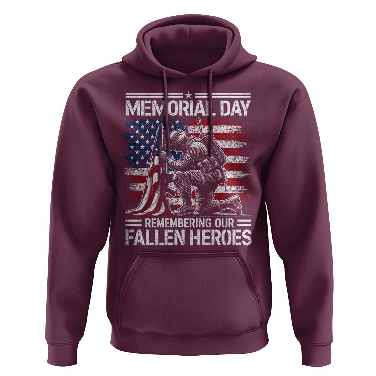 Memorial Day Hoodie Remembering Our Fallen Heroes Veteran Day American Flag