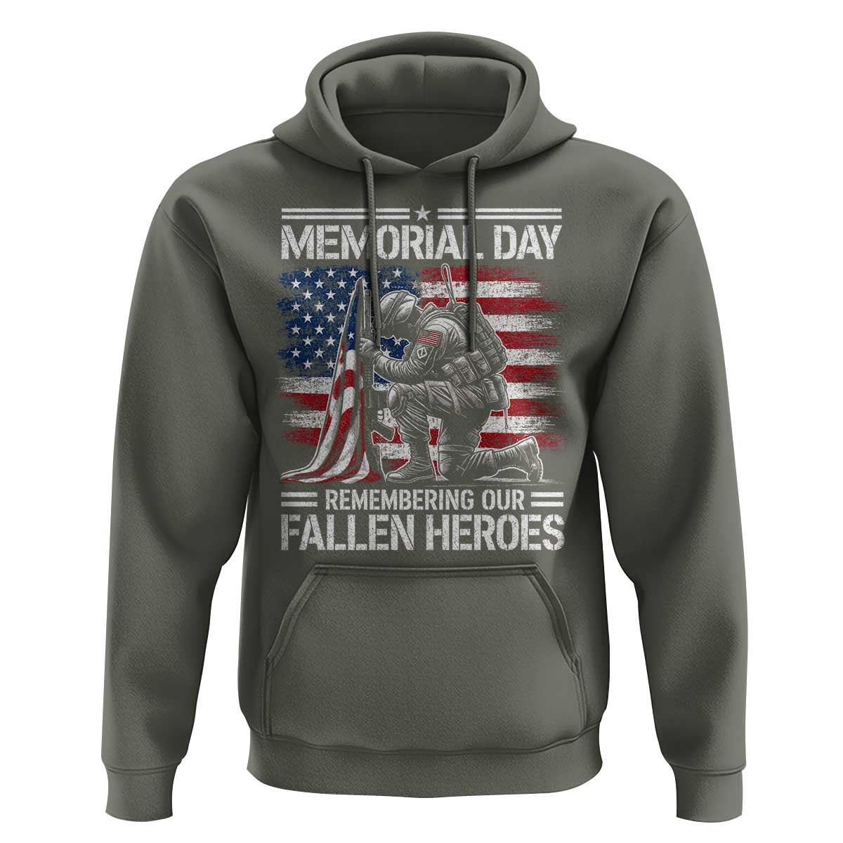 Memorial Day Hoodie Remembering Our Fallen Heroes Veteran Day American Flag