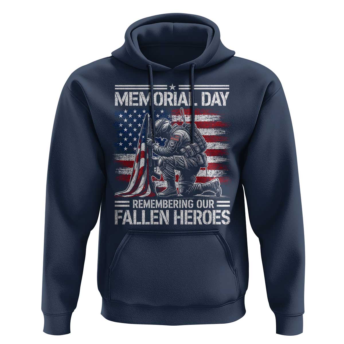 Memorial Day Hoodie Remembering Our Fallen Heroes Veteran Day American Flag