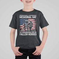 Memorial Day T Shirt For Kid Remembering Our Fallen Heroes Veteran Day American Flag