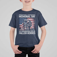 Memorial Day T Shirt For Kid Remembering Our Fallen Heroes Veteran Day American Flag