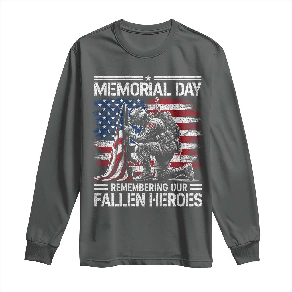 Memorial Day Long Sleeve Shirt Remembering Our Fallen Heroes Veteran Day American Flag