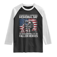 Memorial Day Raglan Shirt Remembering Our Fallen Heroes Veteran Day American Flag