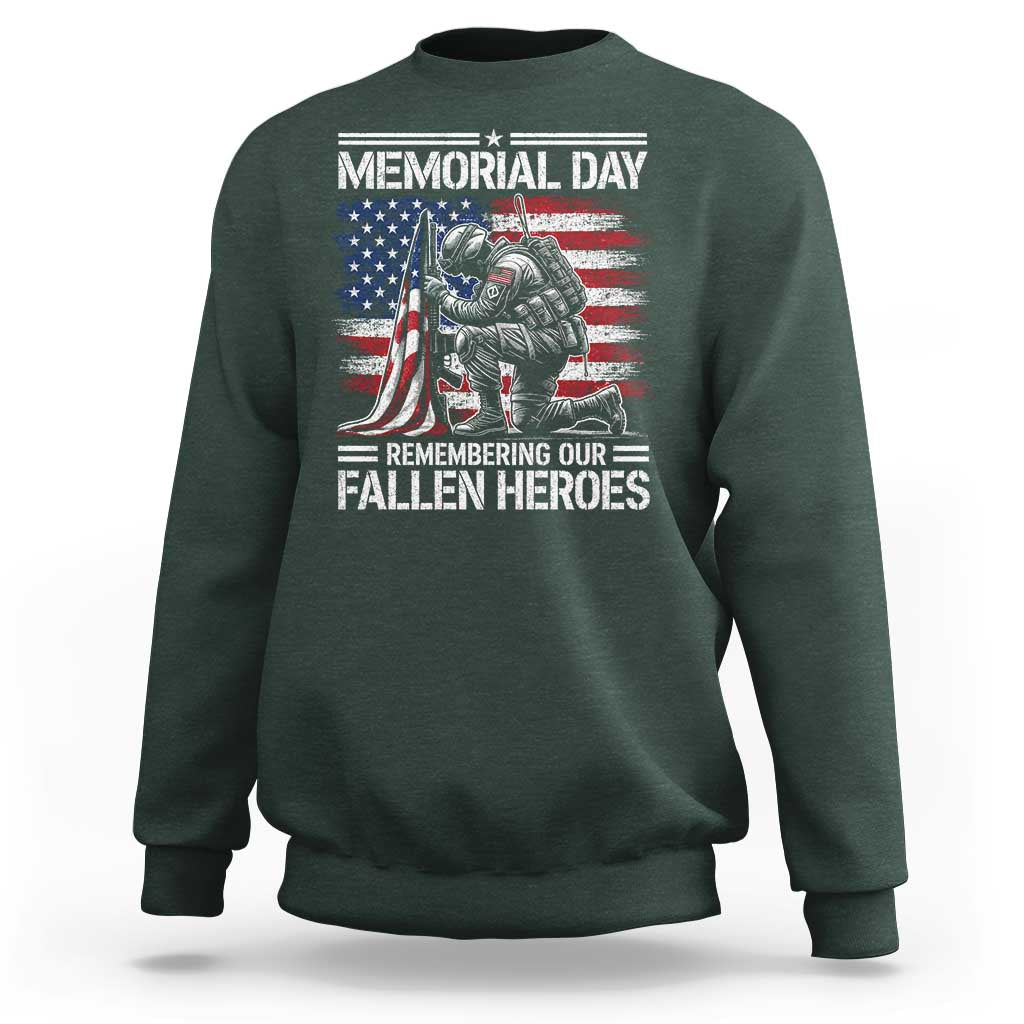 Memorial Day Sweatshirt Remembering Our Fallen Heroes Veteran Day American Flag
