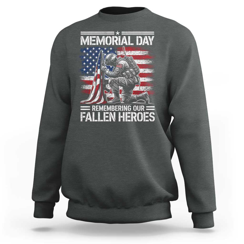 Memorial Day Sweatshirt Remembering Our Fallen Heroes Veteran Day American Flag